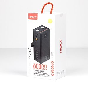 پاوربانک هیسکا مدل QI-600PD ظرفیت 60000 میلی آمپر ساعت