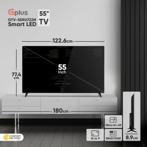 تلویزیون ال ای دی هوشمند جی پلاس مدل GTV-55RU724N سایز 55 اینچ