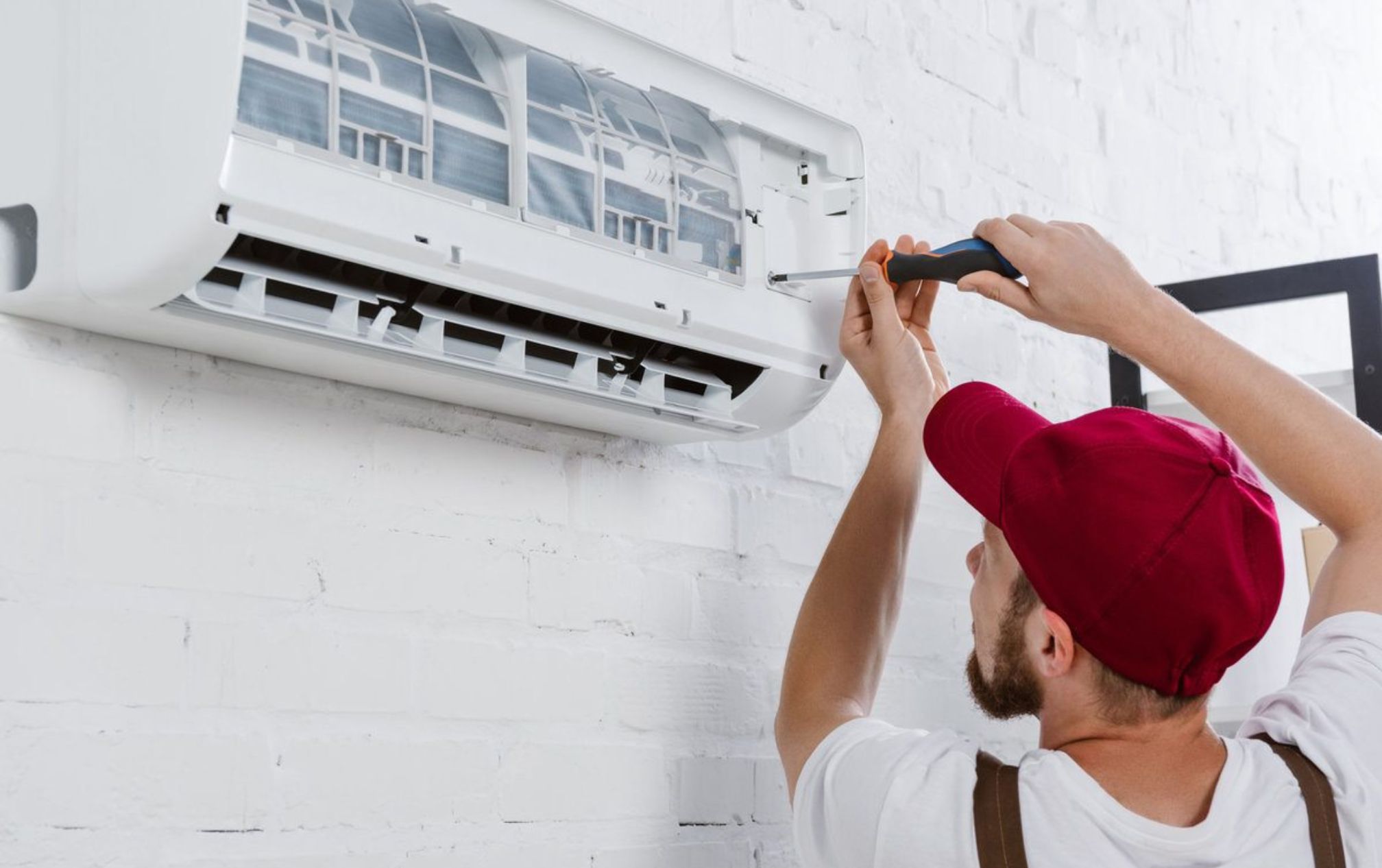 repairing air conditioner